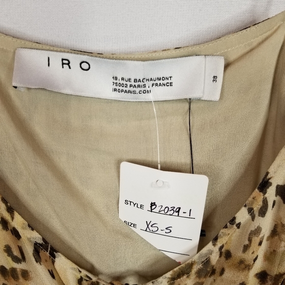 IRO Buzon Silk Leopard Print Dress NWT - Picture 9 of 12